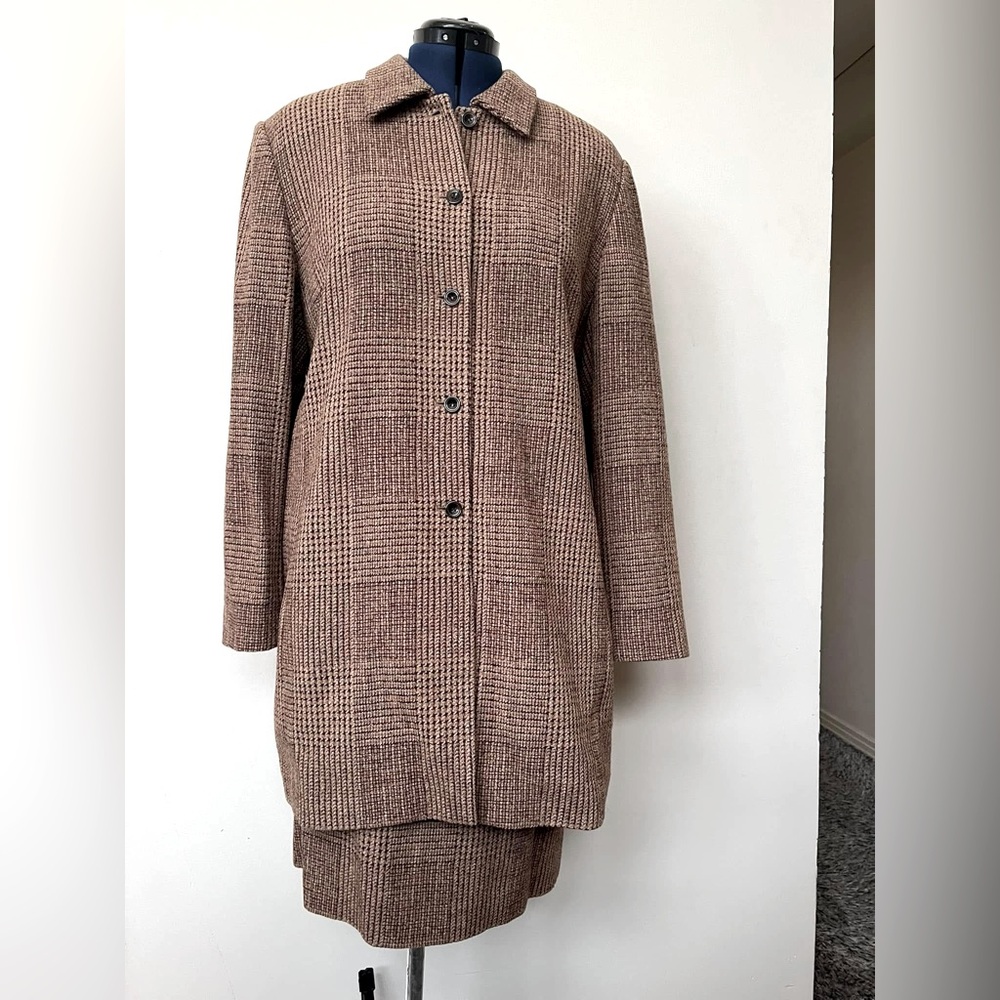Talbots Vintage Tweed Brown/Tan Skirt Suit. Vintage Size 20 EUC